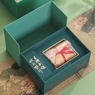 新款明前龙井茶叶包装盒空礼盒高档通用定制绿茶西湖龙井方包半斤