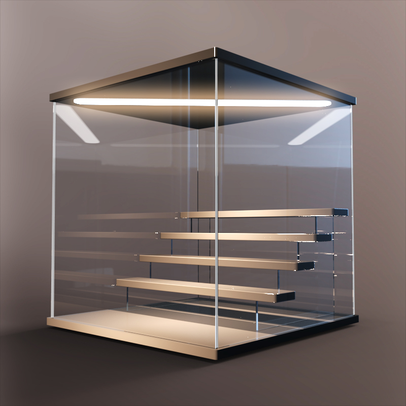 适用公仔手办带灯收纳盒积木模型