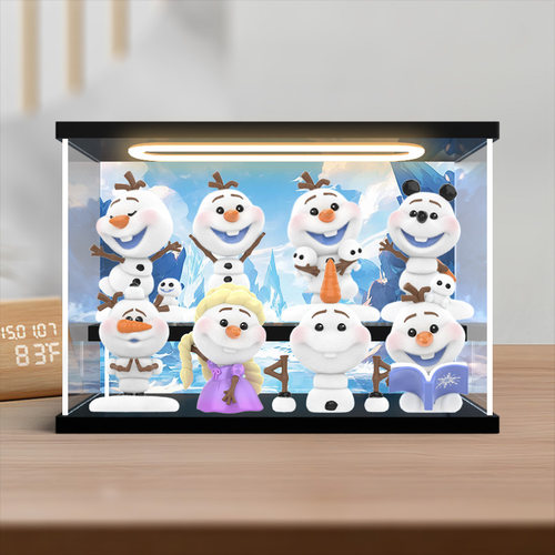 适用TOPT0Y 迪士尼冰雪奇缘顽皮雪宝系列手办盲盒摆件展示盒