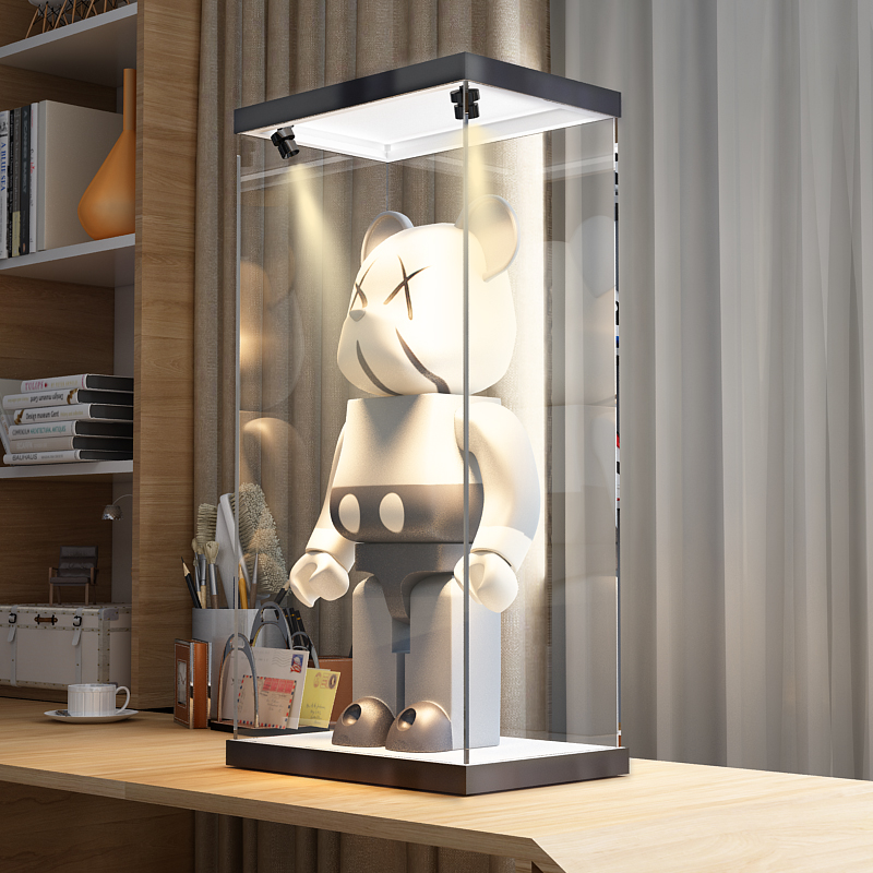 1 积木熊Bearbrick Be@rbrick1000%公仔玩具展示盒动漫模型防尘盒