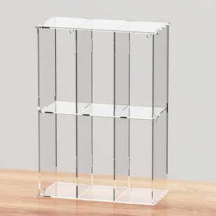 亚克力定制透明玩偶盲盒展示盒星娃娃带门手办收纳盒兔子陈列架