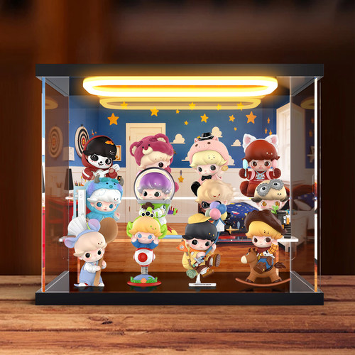 适用泡泡玛特DIMOO WORLD×PIXAR联名系列皮克斯手办盲盒收纳盒