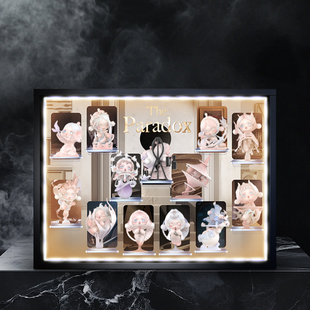 适用泡泡玛特SKULLPANDA进退之门系列手办sp盲盒场景收纳展示盒