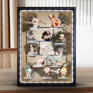 POPMART泡泡玛特DIMOO一盏风月系列手办收纳盲盒场景展示盒摆件