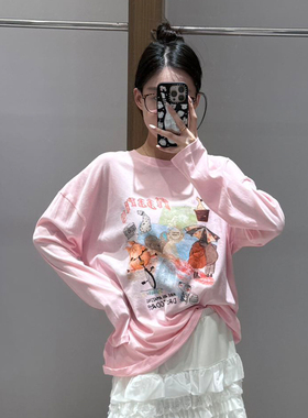 【现货】FIZZFLY | 25设计师品牌新款 25秋季多巴胺涂鸦长袖T恤