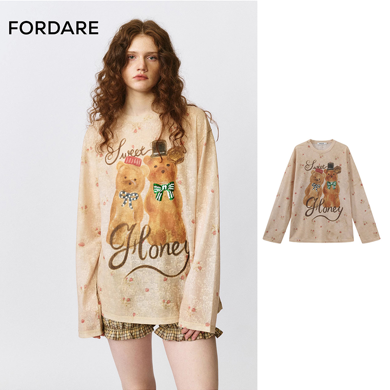 FORDARE/福蝶25早秋蜂蜜小熊T恤