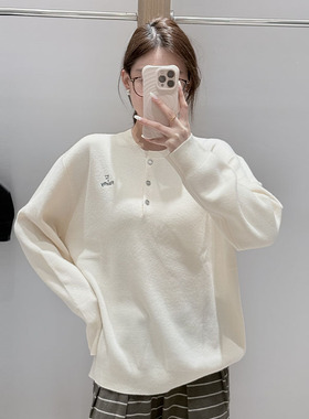 【现货】FIZZFLY | 25冬季设计师品牌新款半开扣套头毛衣