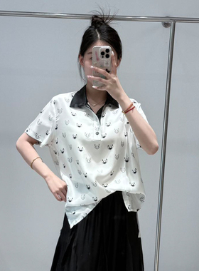 FIZZFLY | 25设计师品牌新款 25年秋季Polo领小怪兽真丝T恤