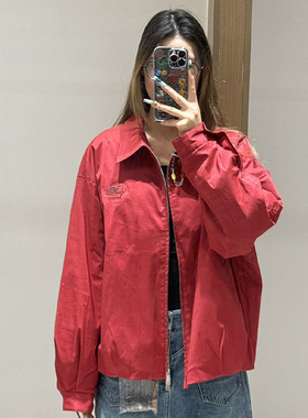 【现货】AVVENN设计师品牌26早春新品红色长袖百搭拉链外套