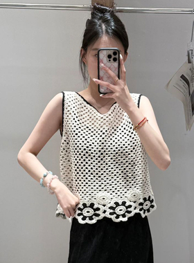 FIZZFLY | 设计师品牌新款 25年秋季套头花朵钩花背心