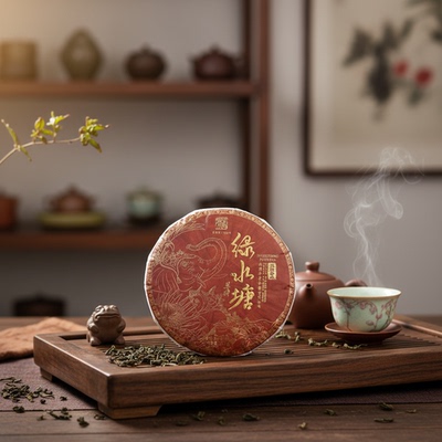 2023年玫瑰金系列绿水塘单株古树茶 357克 普洱生茶