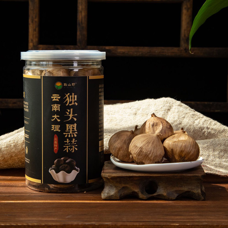 云南特产大理黑蒜 致山野即食黑黑蒜