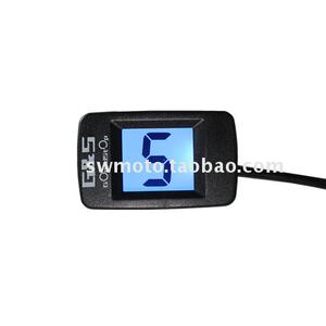 德国通用型摩托车档位显示器液晶款适合Yamaha Suzuki Honda 蓝色