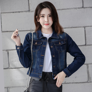 牛仔短款小外套女士韩版2026新款春女装弹力上衣春秋修身百搭潮冬