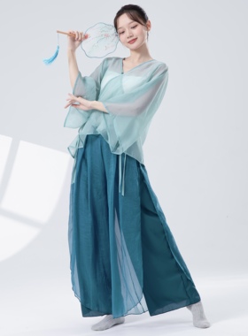 古典舞蹈服套装身韵纱衣日常舞蹈班练功服团体中国风舞蹈演出服