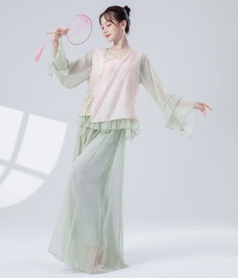 新款古典舞蹈服身韵纱衣套装国风舞蹈节目表演服中国风演出服元旦