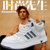 潮牌马丁靴头层牛皮休闲中帮小白鞋 2025新款 高帮鞋 秋冬季 板鞋 男士