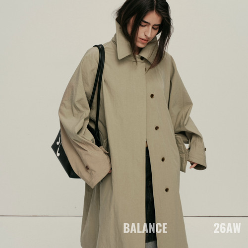 BALANCE-26年秋上新气质通勤风中长款百搭风衣BL10293
