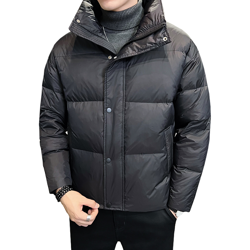 2025冬款男女同款休闲立领纯色加厚韩版羽绒服外套A230-7028-P165，男装羽绒服，电商A230