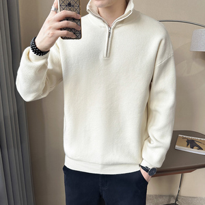 2025年男士秋季新款修身落肩立领毛衣打底衫A230-6689-P88(控128)图片