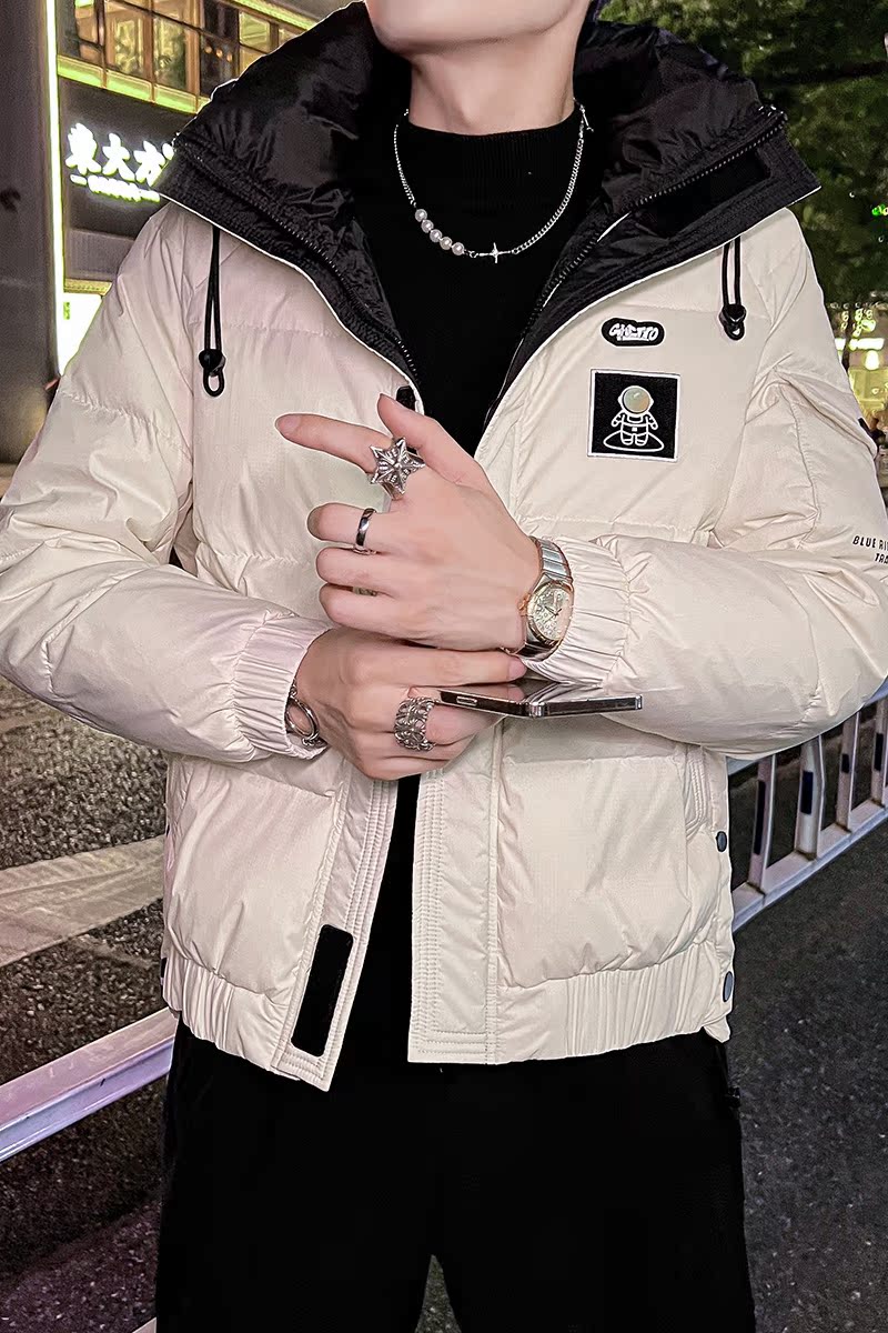 2025冬主推男小宽松连帽宇航员立体面料羽绒服外套A230-6927-P195,男装羽绒服,电商A230