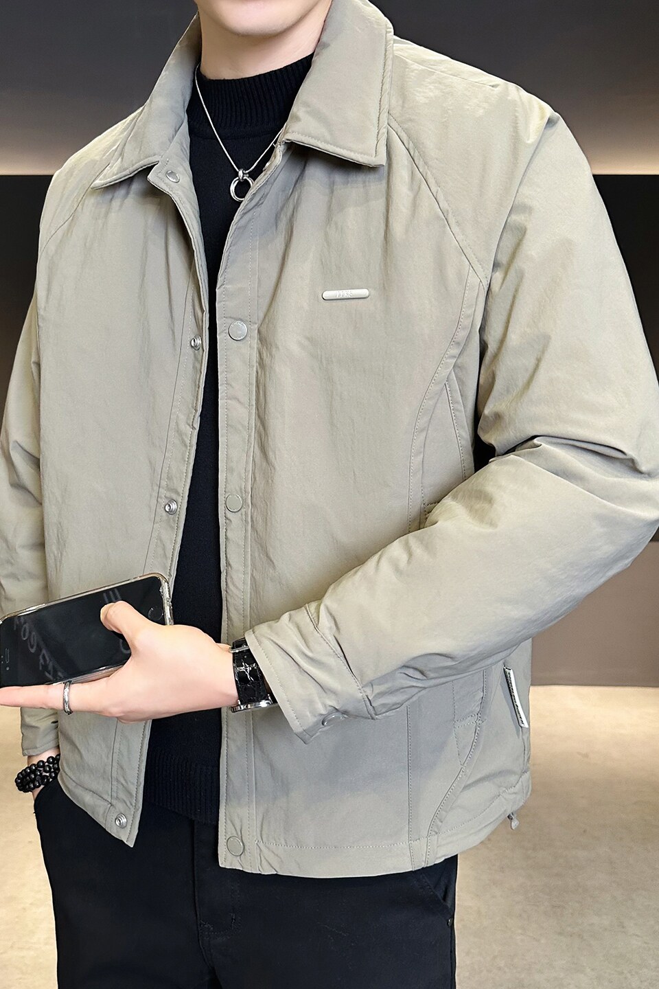 2025冬男宽松新标90%白鸭绒轻薄羽绒服A230-95702-P195(控290),男装羽绒服,电商A230