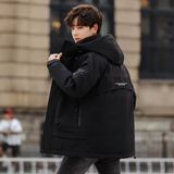 2025年冬季男款修身工装印花中长款羽绒服A230-18012-P238(控338)，男装羽绒服，电商A230