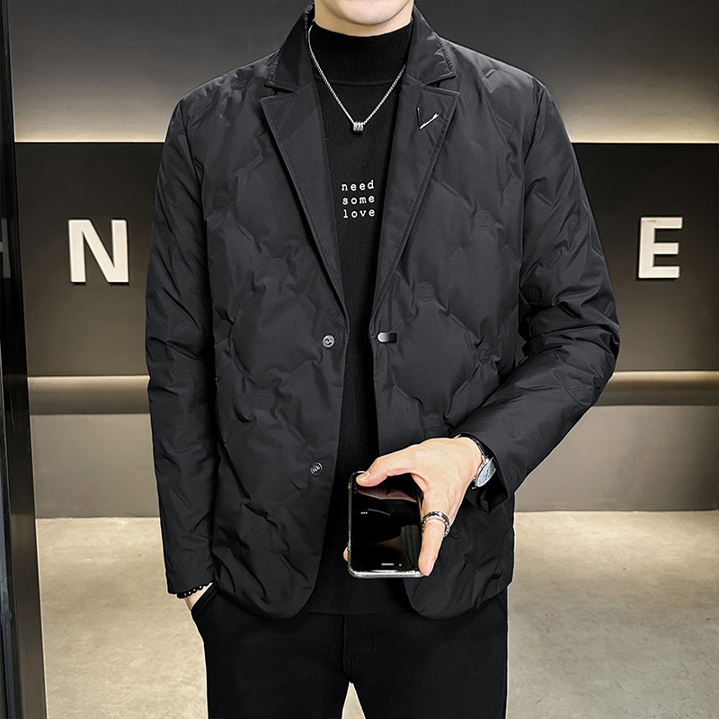 2026冬男休闲印花西服新标90带羽绒A230-2703-P205(控308)，男装西服，电商A230