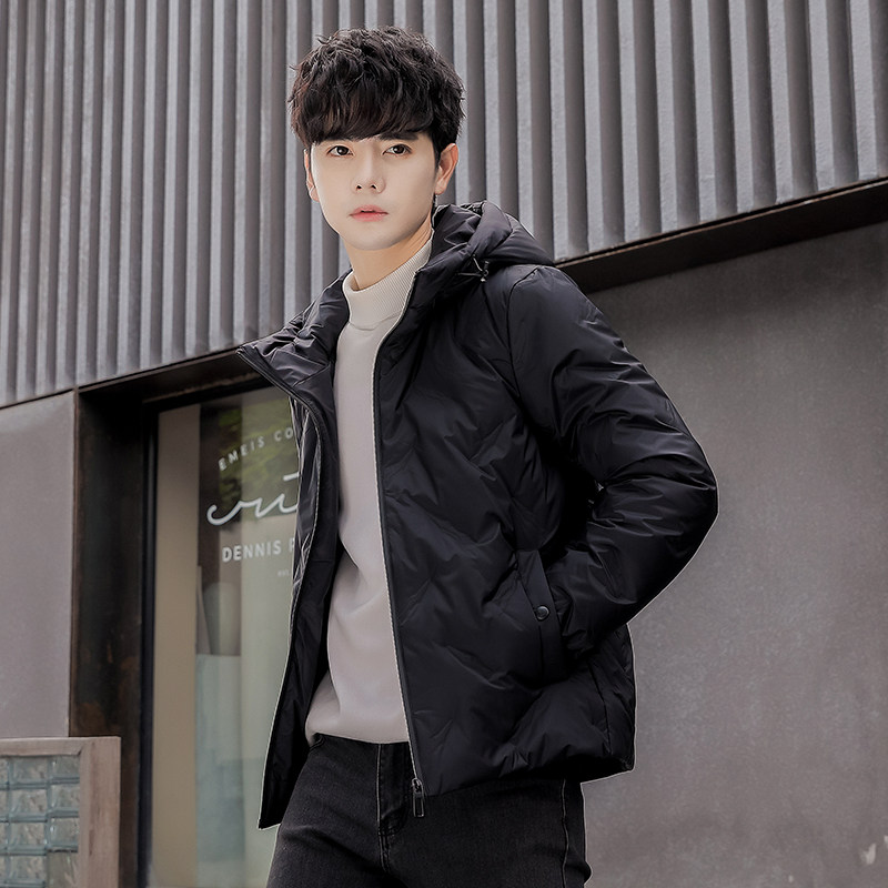 2025冬男款标90修身连帽鲨鱼压花羽绒服A230-Y51-P185（控285）,男装羽绒服,电商A230