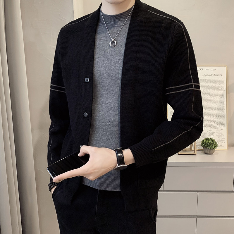 2026春装新款高品质纯色毛衣针织衫开衫男士外套A230-66281-P88,男装针织衫/毛衣,电商A230