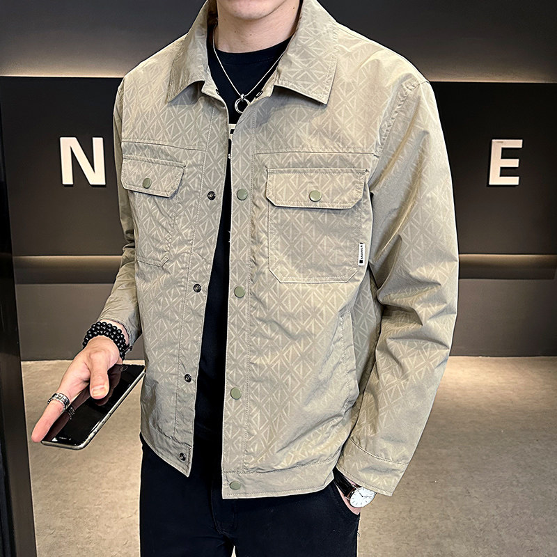 2026春季男士修身款全身印花工装夹克外套A230-8606-P135(控185),男装夹克,电商A230