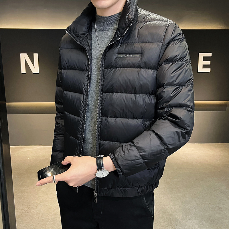 2025冬男简欧立领字母标90轻薄羽绒服A230-901-P185(控285)，男装羽绒服，电商A230