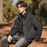 2025冬男微宽松立领标90白鸭绒皮羽绒服A230-2586-P268(控368)，男装羽绒服，电商A230