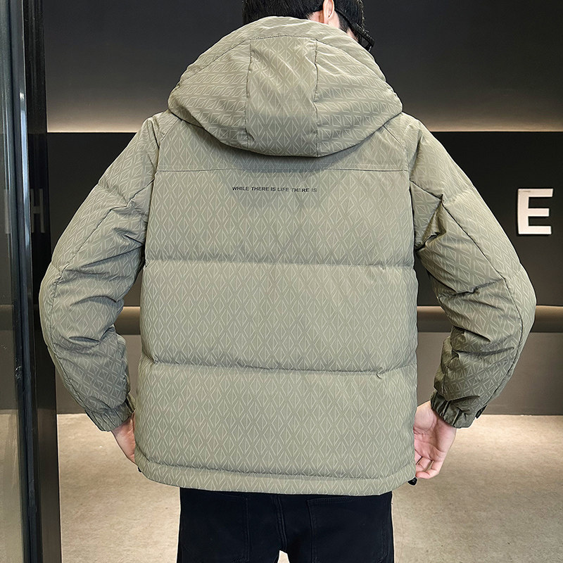 2025秋冬成衣男款连帽印花羽绒服外套A230-1827-P165(控265),男装羽绒服,电商A230