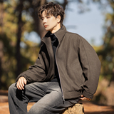 2025冬男微宽松立领标90白鸭绒皮羽绒服A230-2586-P268(控368)，男装羽绒服，电商A230