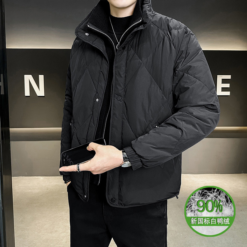 2025冬男微宽松假两件立领标90羽绒服A230-991-P348(控488)，男装羽绒服，电商A230