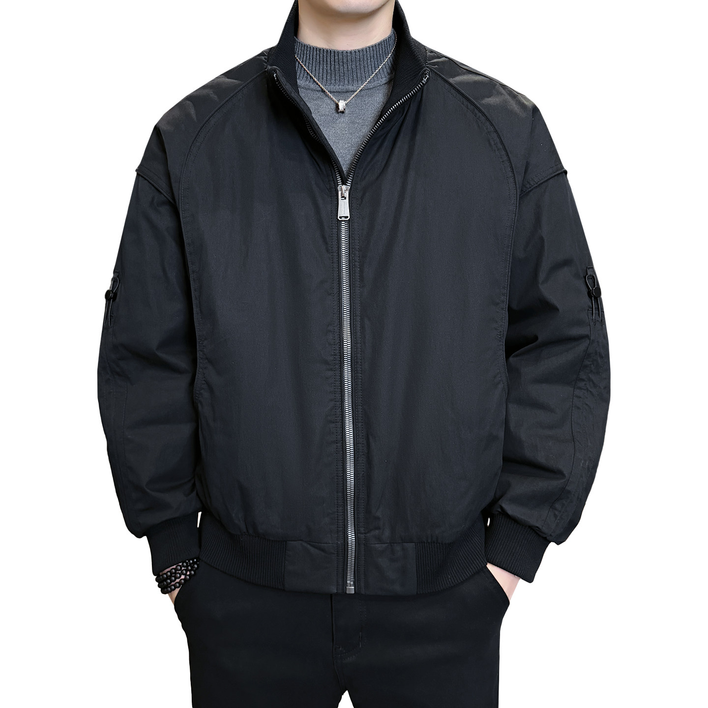 2026年冬男微宽松针织领标90夹克羽绒服A230-95707-P220(控320),男装夹克,电商A230