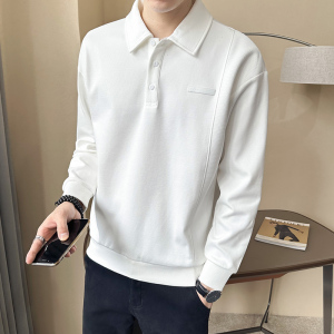 2025春季男士套头翻领新款拼接卫衣打底衫A230-66569-P80(控115)图片