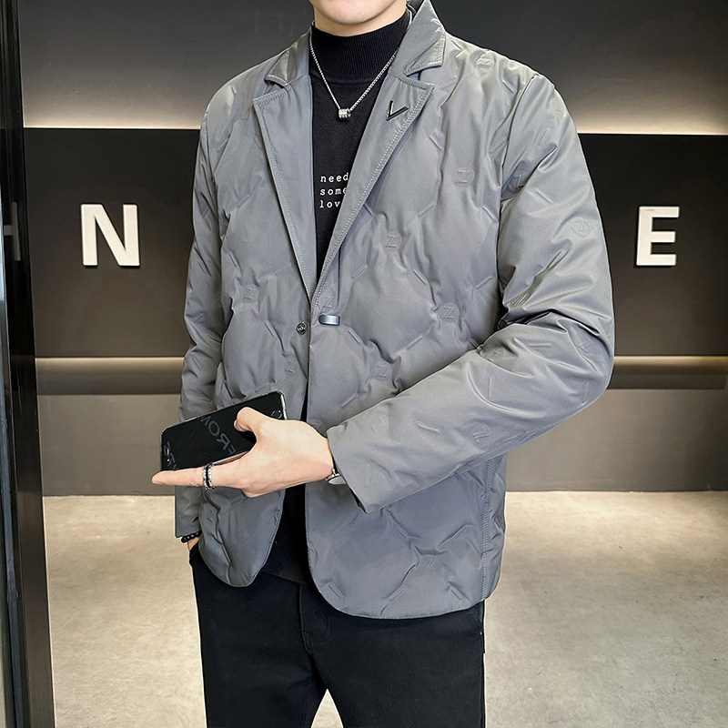 2026冬男休闲印花西服新标90带羽绒A230-2703-P205(控308),男装西服,电商A230