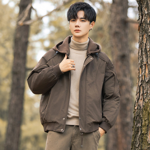 2025年冬男微宽松针织帽标白鸭绒羽绒服A230-756-P228(控328)，男装羽绒服，电商A230