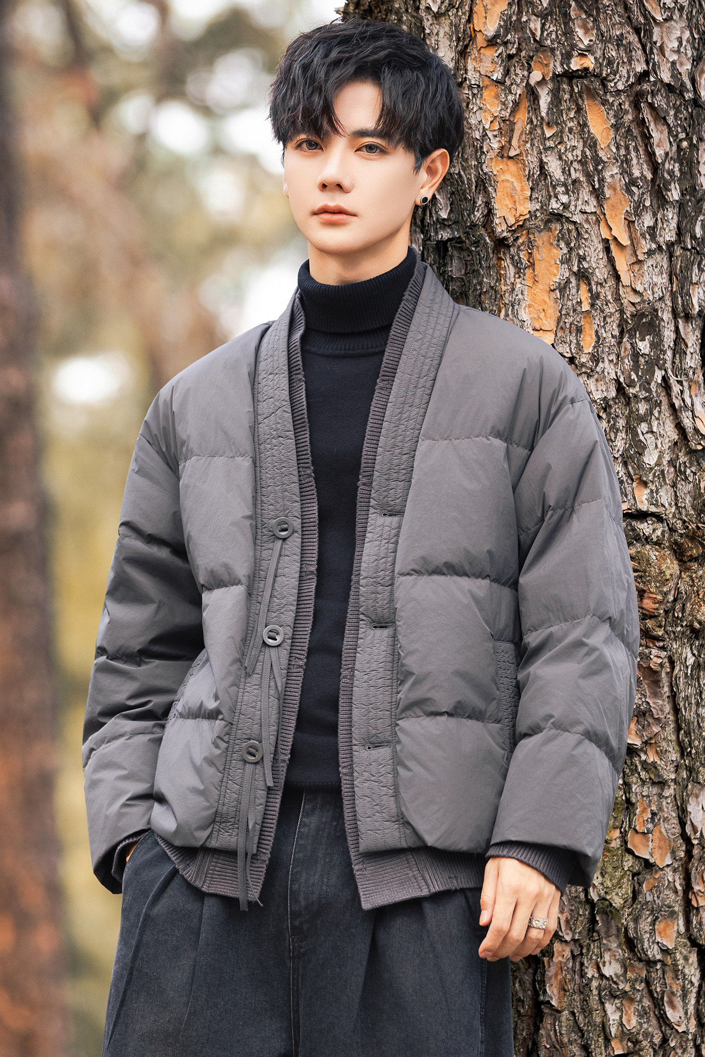 2025年冬男微阔标90针织拼接西装羽绒服A230-95718-P268(控368),男装西服套装,电商A230
