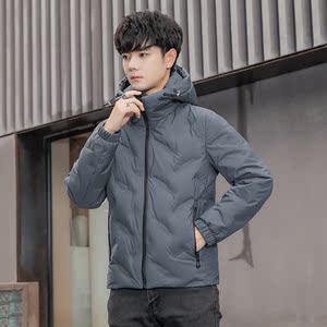 2025冬季男标90连帽压花休闲保暖羽绒服A230-K002-P195(控290)图片
