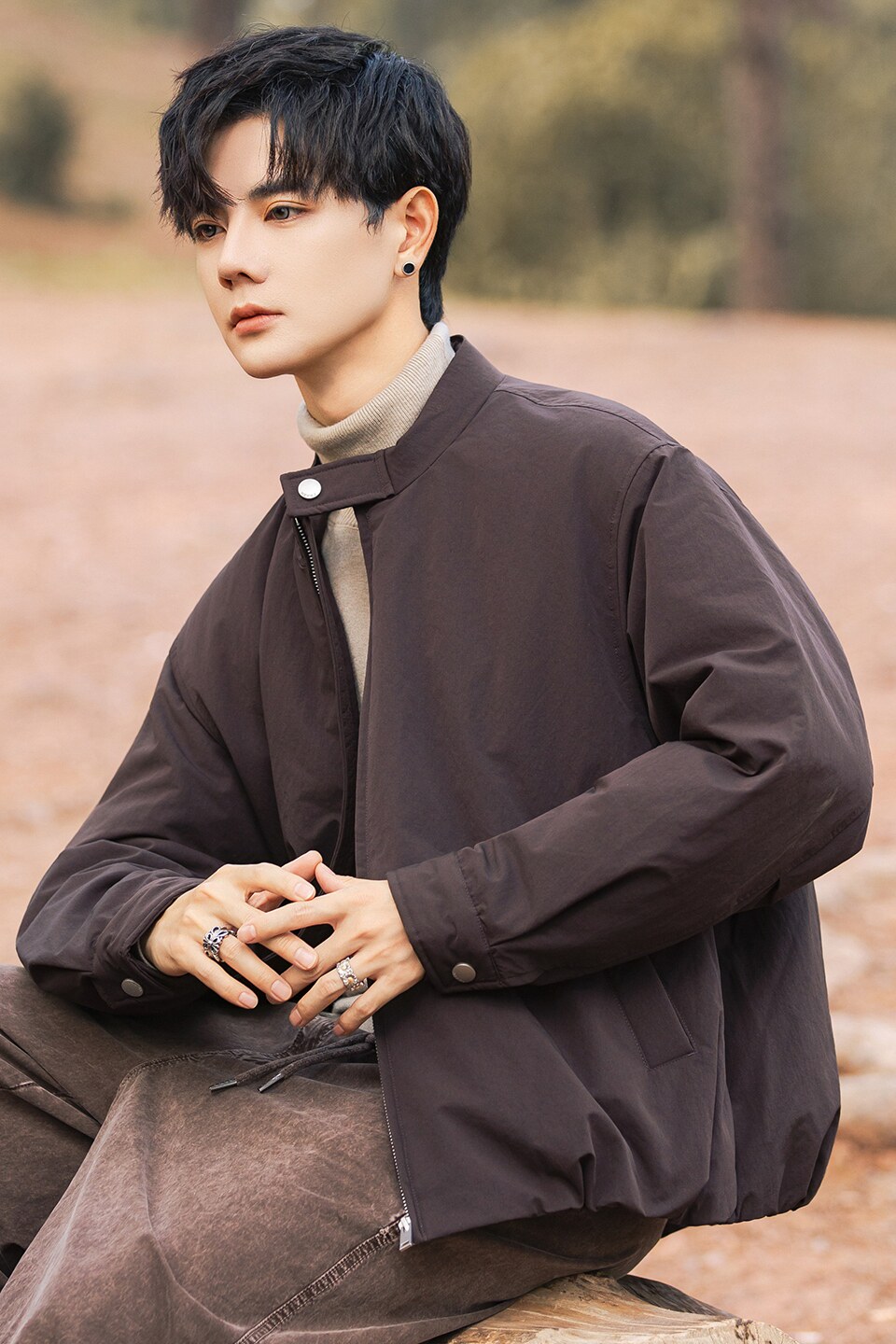 2025冬男宽松圆领标90白鸭绒轻奢羽绒服A230-8166-P275(控375),男装羽绒服,电商A230