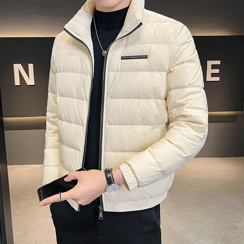 2025冬男简欧立领字母标90轻薄羽绒服A230-901-P185(控285)，男装羽绒服，电商A230