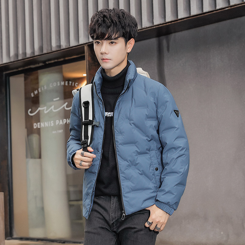 2025冬男款标90修身压花立领贴标羽绒服A230-K001-P175(控270),男装羽绒服,电商A230