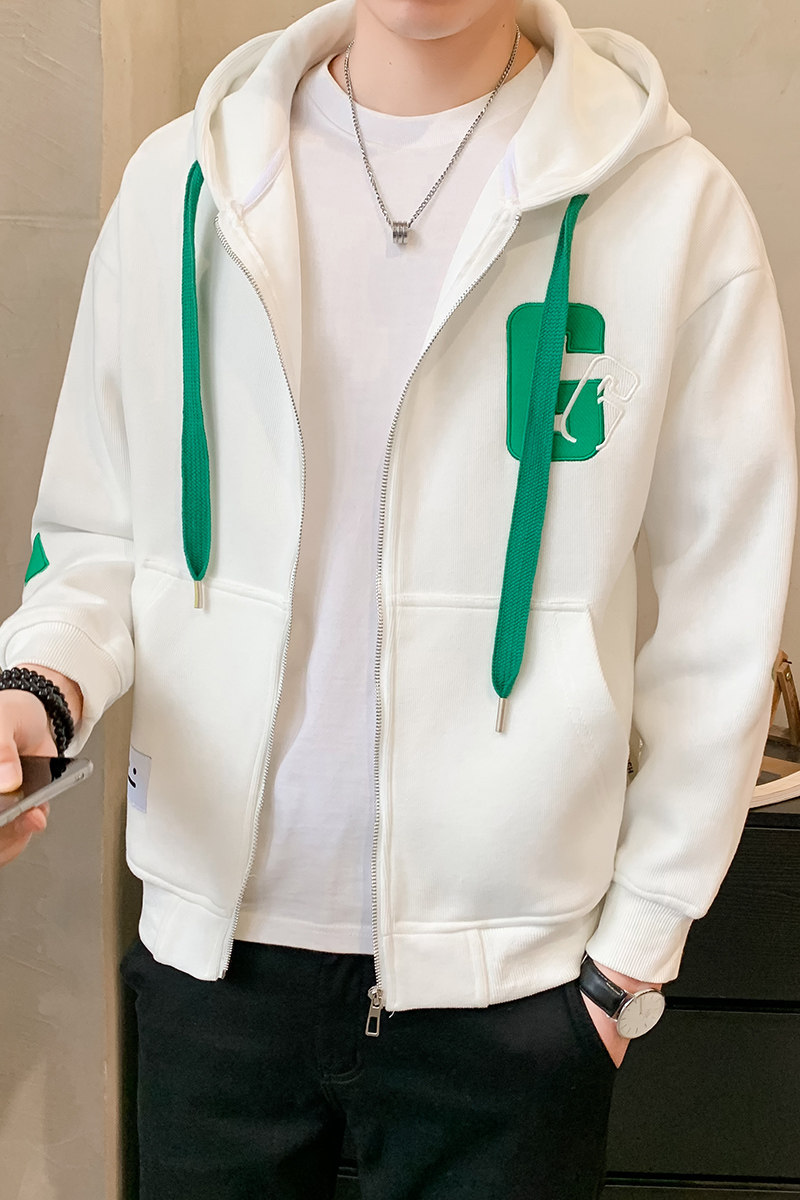 2026男款微落肩大字母刺绣休闲连帽夹克A230-2023-P150（控198）,男装夹克,电商A230