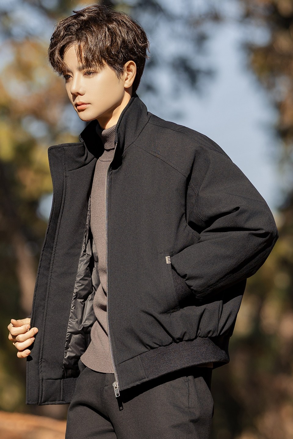 2025冬男微宽松立领标90白鸭绒夹克外套A230-0793-P228(控328),男装夹克,电商A230