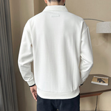 2025秋季男士套头翻领新款拼接卫衣打底衫A230-66569-P80(控115)，男装T恤，电商A230