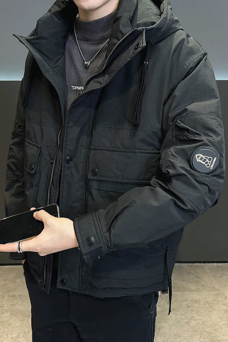 2025冬男款微宽松工装标90%羽绒服A230-9150-355（控498）,男装羽绒服,电商A230