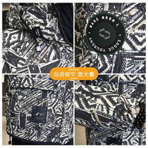 2025年冬男士新款微宽松民族花连帽羽绒服A230-88235-P245(控345)图片